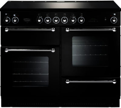 RANGEMASTER  110 Electric Ceramic Range Cooker - Black & Chrome